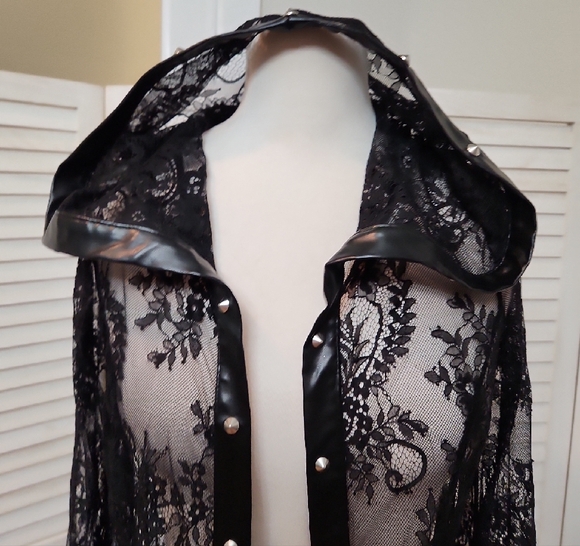 Dolls Kill Black Days Of Sin Duster Size S NWT - Picture 4 of 11